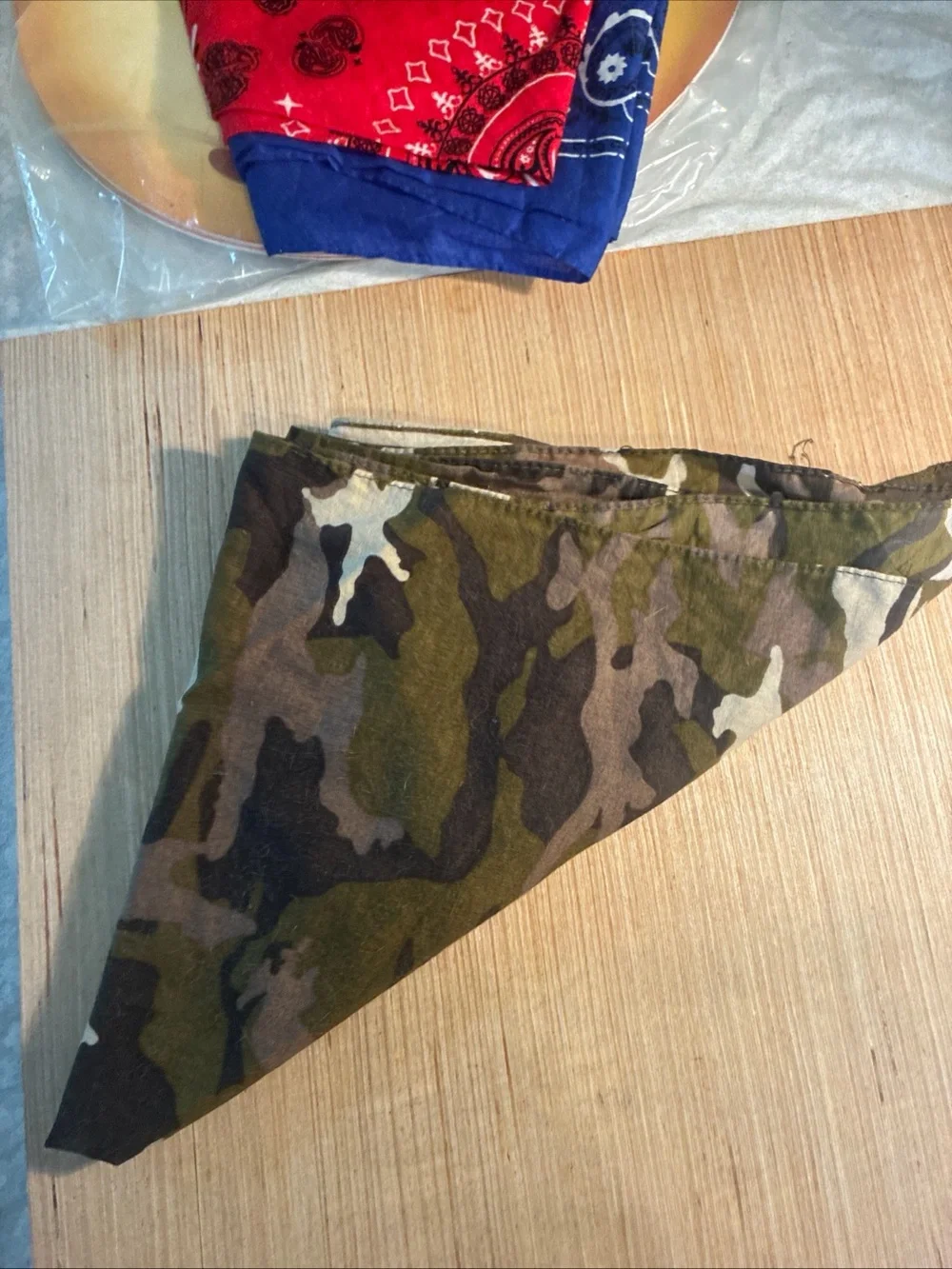 Bandana Pack — Red, Blue, and Camo handkerchief